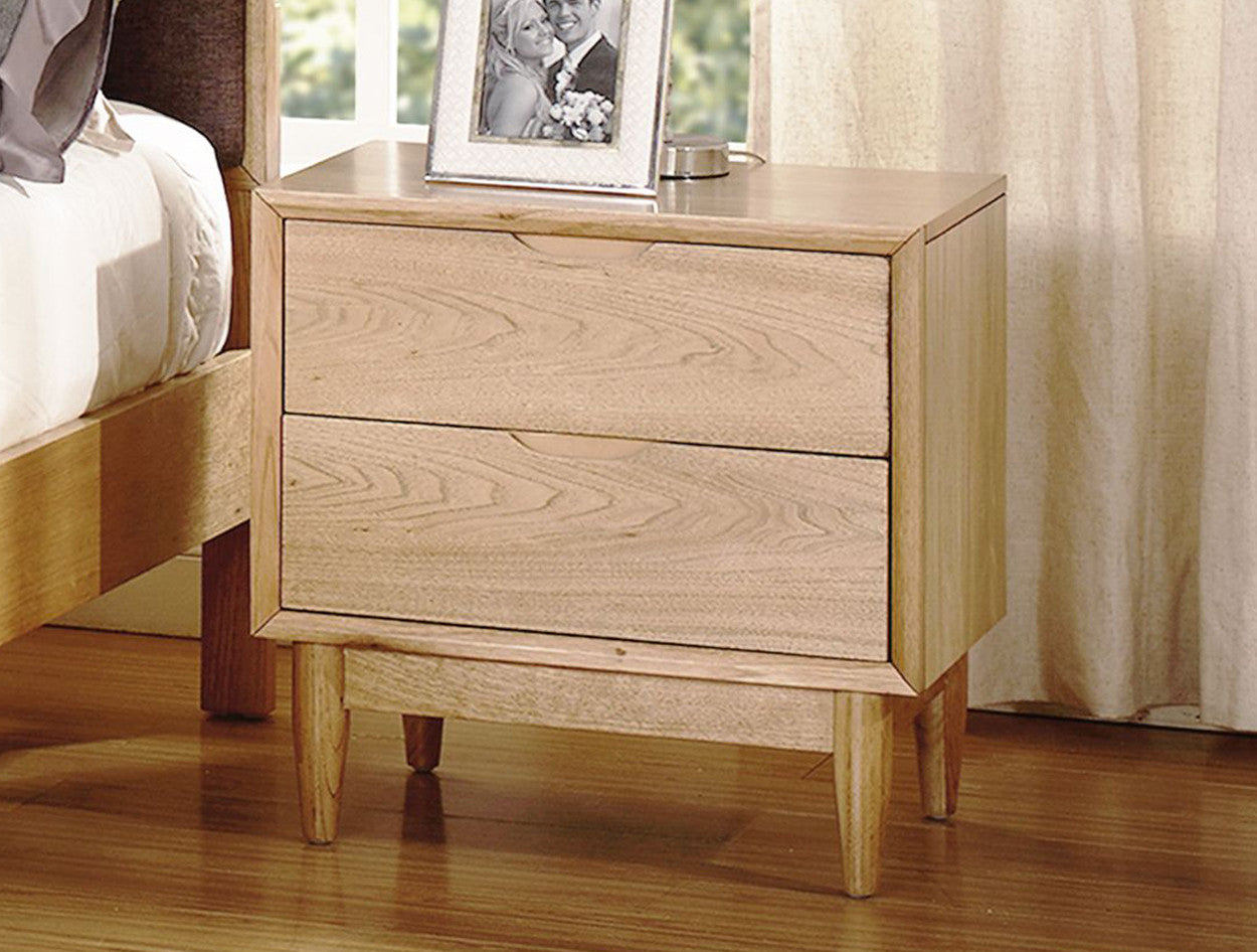DAVONNA (619B) 2 DRAWER BEDSIDE TABLE - AS PICTURED