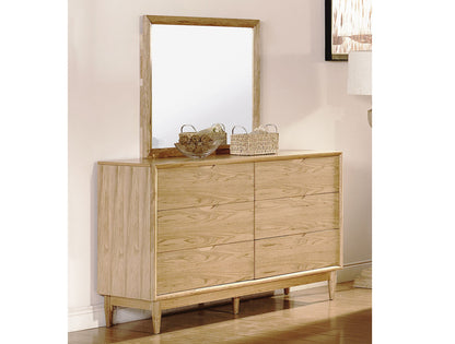 DAVONNA (619B) 6 DRAWER DRESSING TABLE WITH MIRROR - AS PICTURED