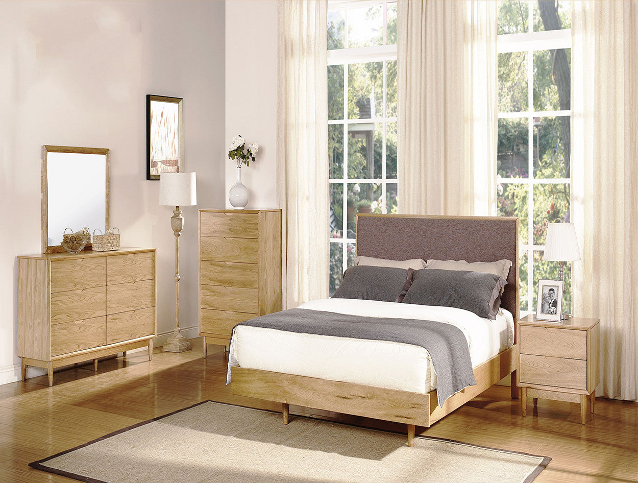 KING DAVONNA (619B) BED FRAME WITH PADDED HEADBORAD - AS PICTURED
