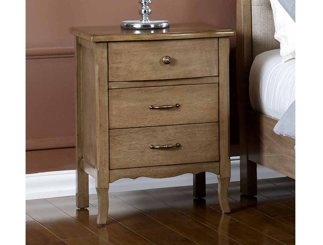 Faelynn (6202) 3 Drawer Bedside Table - As Pictured