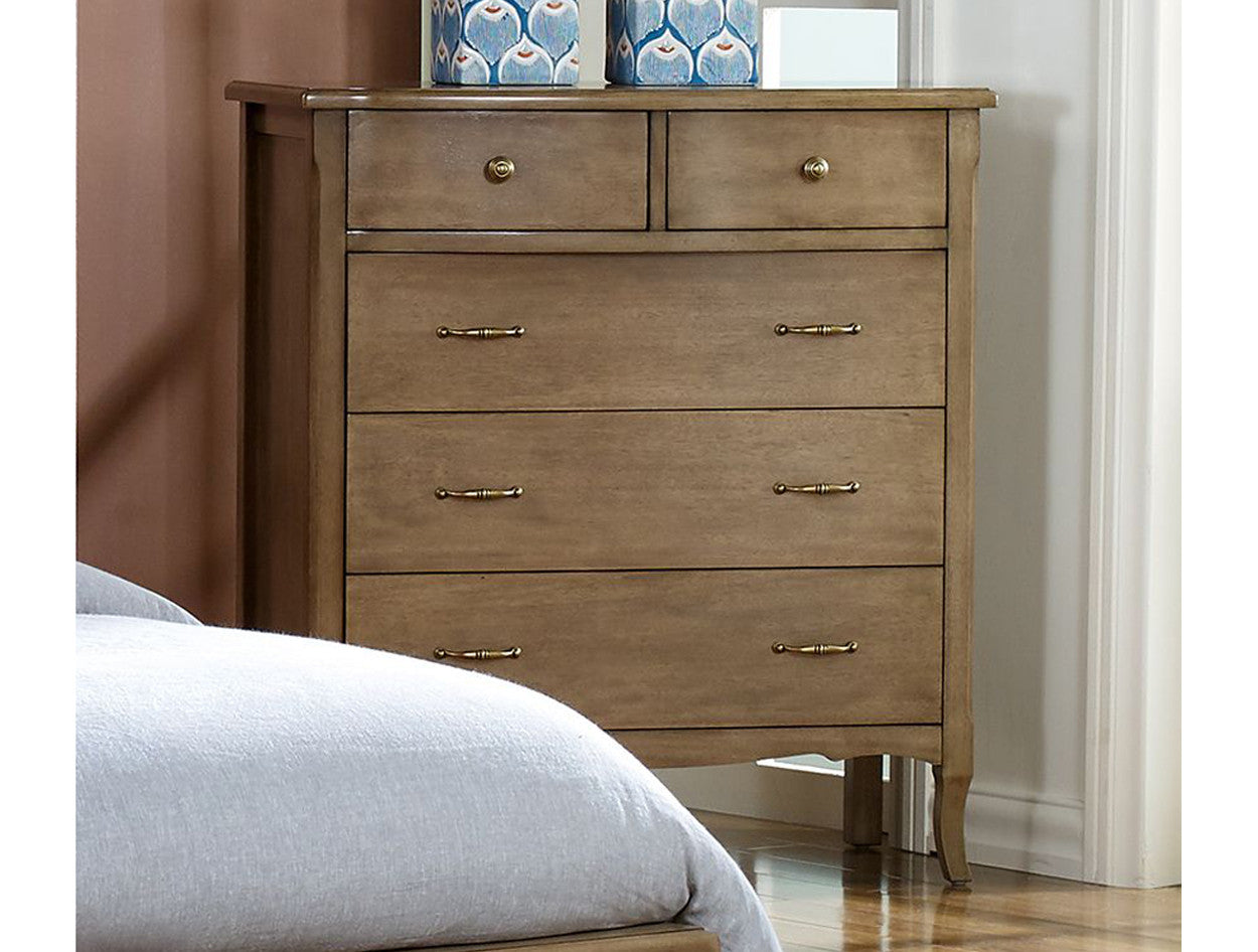 FAELYNN (6202) KING 4 PIECE (TALLBOY) BEDROOM SUITE WITH PADDED HEADBOARD - AS PICTURED