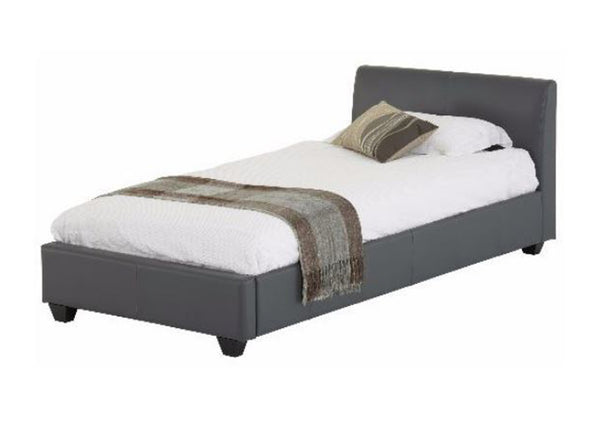 KING SINGLE BELLA FABRIC BED - MOCHA