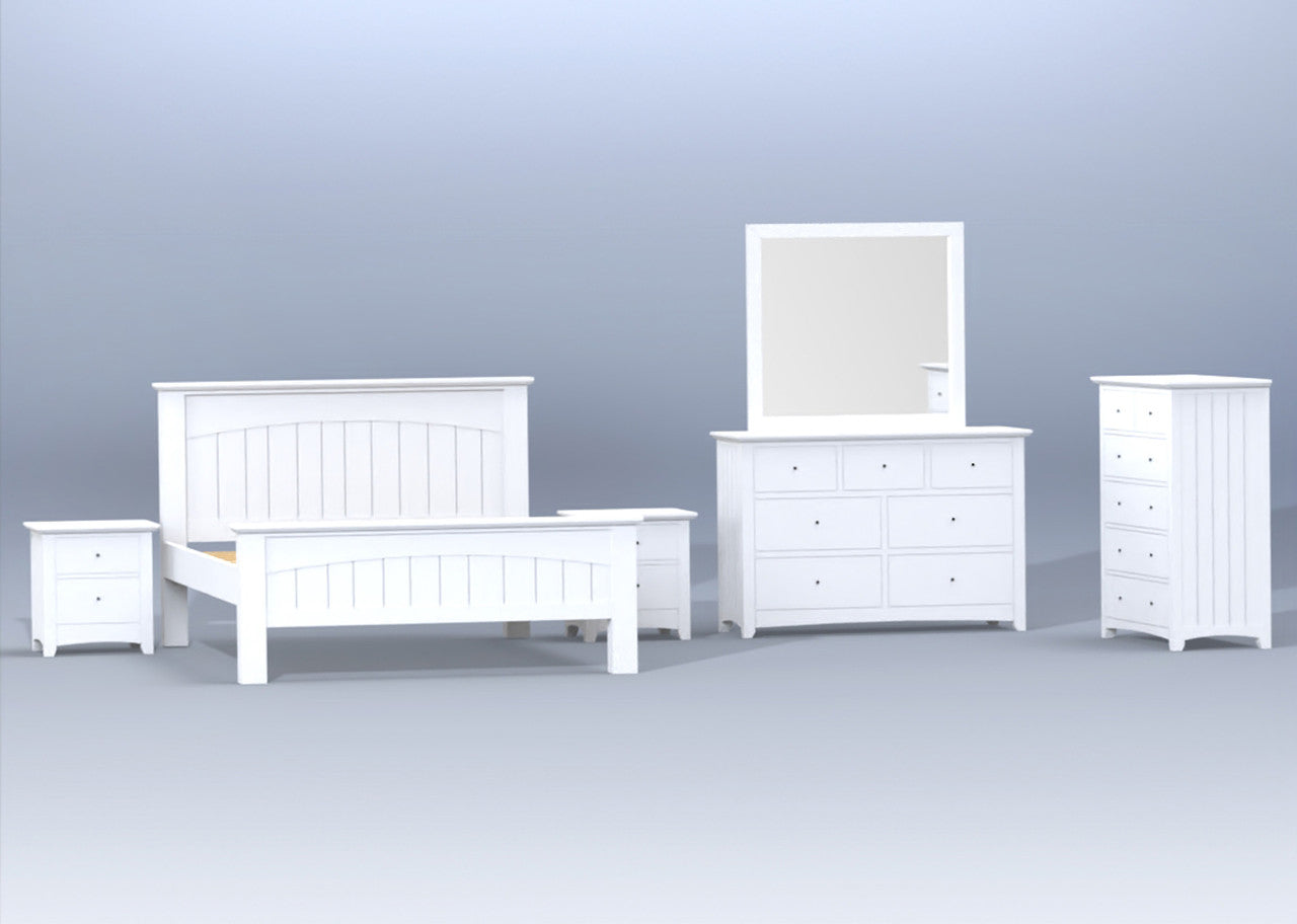 DOUBLE OR QUEEN ANDREIA (CUSTOM MADE) 6 PIECE (THE  LOT) BEDROOM SUITE - ASSORTED COLOURS