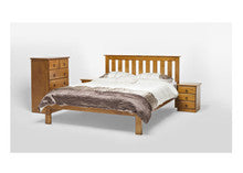 SINGLE VEGAS / CRONULLA BED WITH DOONER FOOT - GREYWASH , BALTIC , WALNUT