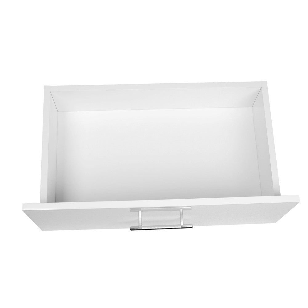 BENNY 2 DRAWER POLLY BEDSIDE TABLE - ( FURNI-GLOSS-SIDE-WH) - HIGH GLOSS WHITE