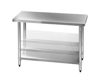 SMITH 430 STAINLESS STEEL KITCHEN/ WORK BENCH TABLE - 890(H) x 1219(L) x 610(D) - STAINLESS