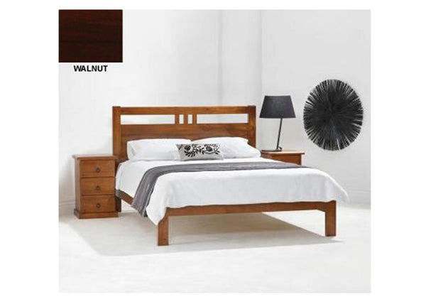 TORONTO (11-1-20-5)  SINGLE OF KING SINGLE 3 PIECE BEDROOM SUITE (TALLBOY NOT PICTURED)(MODEL 11-1-20-5) - BLACKWOOD OR WALNUT