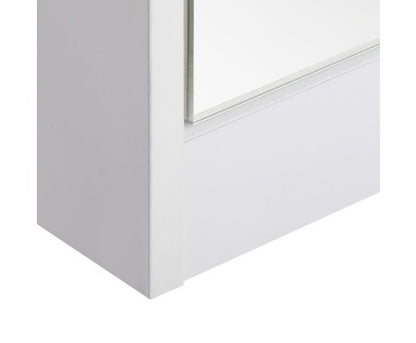 LENNY MIRRORED SHOE CABINET WITH WITH 5 DRAWER STORAGE 1700(H) x 630(W) - WHITE