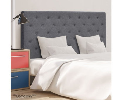 UNLA  KING FABRIC BEDHEAD ONLY - DARK GREY