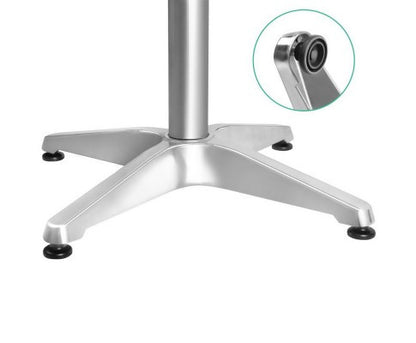 LEVI ADJUSTABLE ROUND BAR TABLE - SILVER