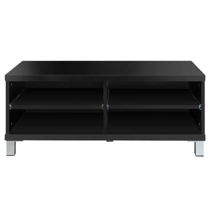 LENNY LOWLINE ENTERTAINMENT UNIT WITH 2 INDEPENDENT SIDE CABINETS - 415(H) x 1900(W) - BLACK