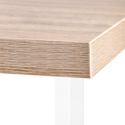 MAYA ROTATABLE OFFICE COMPUTER CORNER TABLE WITH BOOKSHELF  (DESK-CORNER-140) - BROWN /  WHITE