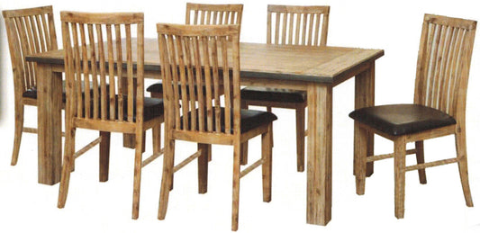 CEMBER  7 PIECE HARDWOOD DINING SETTING WITH 1800(L) X 1000(W) TABLE -  16-15-18-20-12-1-14-4)