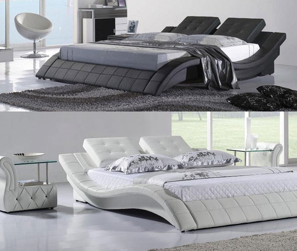 CHATEAU CHANTAL (8013) DOUBLE OR QUEEN 3 PIECE BEDSIDE BEDROOM SUITE WITH GLASS TABLE BEDSIDES (MODEL-1) - ASSORTED COLOURS