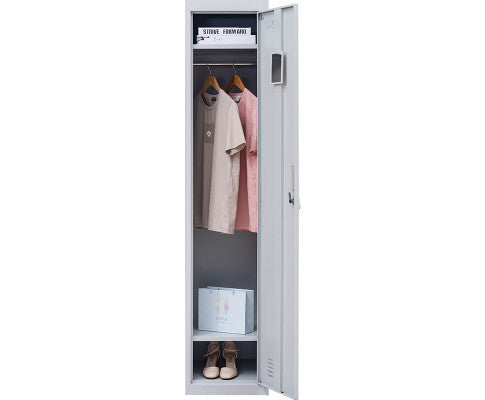 KENZIE ONE-DOOR  OFFICE - GYM - STORAGE - SHED - LOCKER WITH 3-DIGIT COMBINATION - GREY