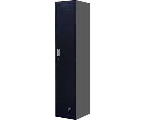KENZIE STANDARD LOCK ONE-DOOR  OFFICE - GYM - STORAGE - SHED - LOCKER - BLACK