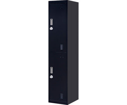 KENZIE TWO-DOOR  OFFICE - GYM - STORAGE - SHED - LOCKER WITH 3-DIGIT COMBINATION LOCK  - BLACK