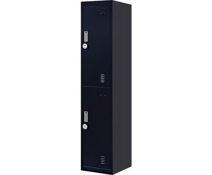 KENZIE TWO-DOOR  OFFICE - GYM - STORAGE - SHED - LOCKER WITH 4-DIGIT COMBINATION LOCK  - BLACK