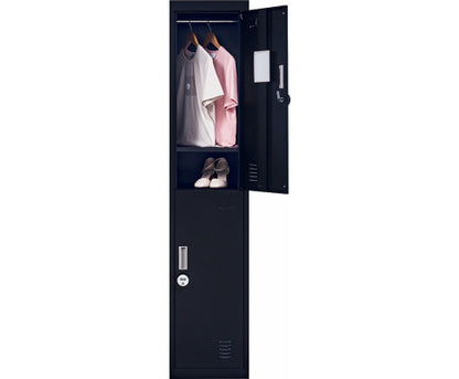 KENZIE TWO-DOOR  OFFICE - GYM - STORAGE - SHED - LOCKER WITH 4-DIGIT COMBINATION LOCK  - BLACK