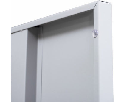 KENZIE PADLOCK - OPERATED FOUR-DOOR  OFFICE - GYM - STORAGE - SHED - LOCKER - GREY