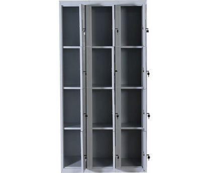 KENZIE STANDARD LOCK 12 DOOR  OFFICE - GYM - STORAGE - SHED - LOCKER - GREY