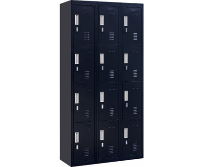 KENZIE PADLOCK - OPERATED 12 DOOR OFFICE - GYM - STORAGE - SHED - LOCKER - BLACK