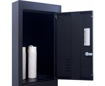 KENZIE STANDARD LOCK 6-DOOR  OFFICE - GYM - STORAGE - SHED - LOCKER - BLACK