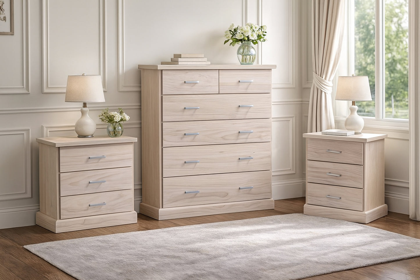 Bayside (AUSSIE MADE) 3 Piece Chest Set (6+3+3) - Assorted Painted Colours