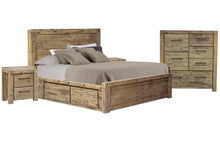 WINSLOW KING 4 PIECE (TALLBOY) BEDROOM SUITE WITH 4 DRAWERS - AS PICTURED
