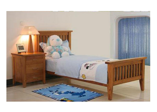 SINGLE  DAKOTA   BED  ( MODEL - 4-5-22-15-14-16-15-18-19)  - CHESTNUT OR WALNUT