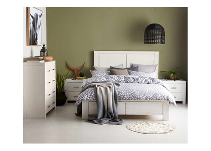 KING SINGLE BESSEMER TIMBER BED FRAME - ASSORTED COLOURS
