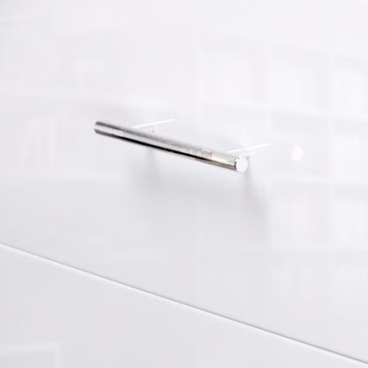BENNY 2 DRAWER POLLY BEDSIDE TABLE - ( FURNI-GLOSS-SIDE-WH) - HIGH GLOSS WHITE