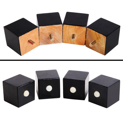 SWISS LARGE LEATHERETTE OTTOMAN CHEST BOX FOOT STOOL (OTM-L2-BK) - 380(H) X 1015(W)- BLACK