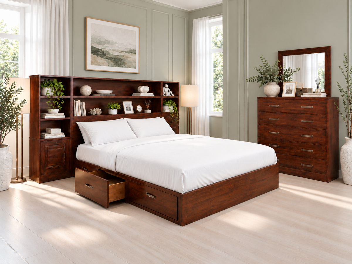 King Landon With 6 Drawers Under Bed - As Pictured