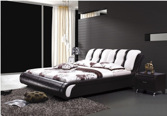QUEEN ASPEN LEATHERETTE BED (A8161) - ASSORTED COLOURS