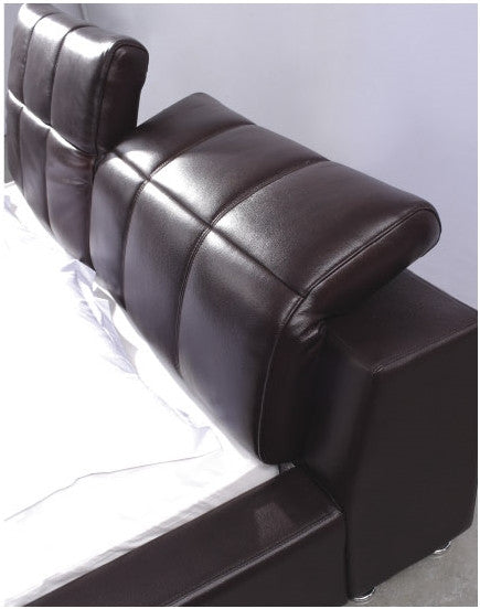 QUEEN ASPEN LEATHERETTE BED (A8161) - ASSORTED COLOURS
