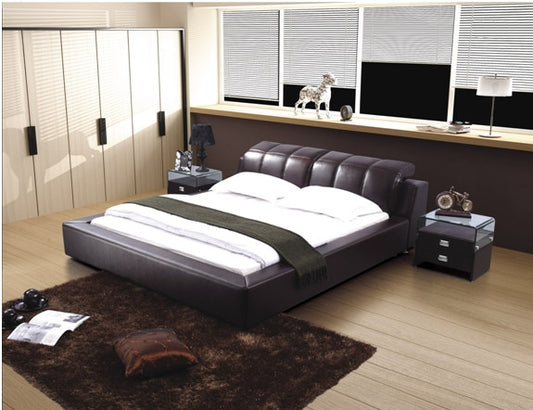 QUEEN PAUL-HENRI LEATHERETTE BED (A8179) - ASSORTED COLOURS