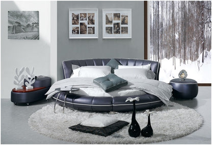 SIRIUS (A9009) KING 3 PIECE BEDSIDE BEDROOM SUITE  - LEATHERETTE (MATCHING ROUND MATTRESS OPTIONAL EXTRA)- ASSORTED COLOURS
