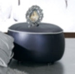 SIRIUS (A9009) KING 3 PIECE BEDSIDE BEDROOM SUITE  - LEATHERETTE (MATCHING ROUND MATTRESS OPTIONAL EXTRA)- ASSORTED COLOURS