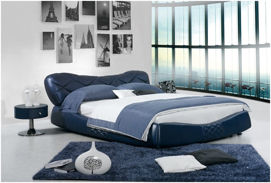 QUEEN FRANCINE LEATHERETTE BED (A9012) - ASSORTED COLOURS