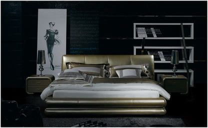 QUEEN LAMBERT LEATHERETTE BED (A9015) - ASSORTED COLOURS