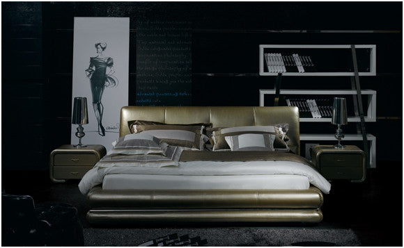 LAMBERT KING 3 PIECE BEDSIDE BEDROOM SUITE WITH (#120 BEDSIDES) - LEATHERETTE - ASSORTED COLOURS