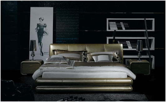 LAMBERT KING 3 PIECE BEDSIDE BEDROOM SUITE WITH (#120 BEDSIDES) - LEATHERETTE - ASSORTED COLOURS