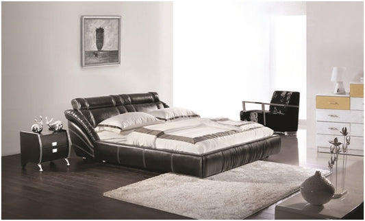 QUEEN ARION LEATHERETTE BED (A9099) - ASSORTED COLOURS