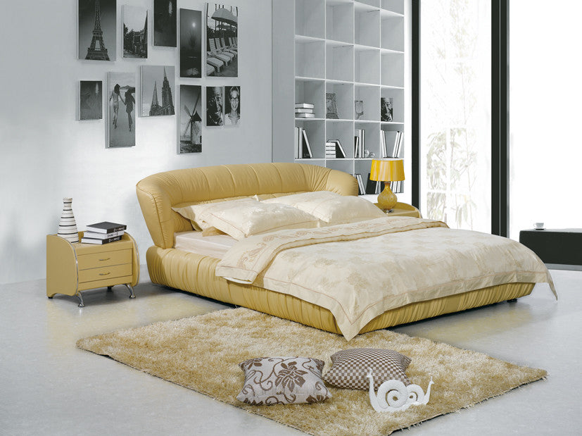 QUEEN DAVIDSON LEATHERETTE BED (A9112) - ASSORTED COLOURS