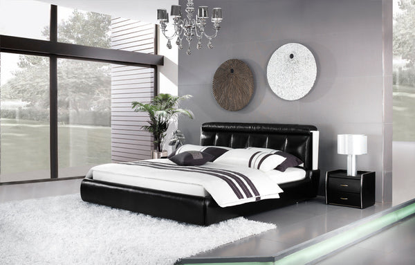 COLLEGNO QUEEN 3 PIECE BEDSIDE BEDROOM SUITE (WITH #159 BEDSIDES) - LEATHERETTE - ASSORTED COLOURS - (WITH OPTIONAL UPGRADE FOR GAS LIFT UNDERBED STORAGE)