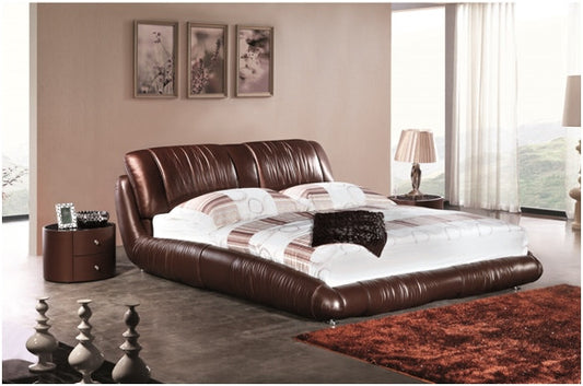 QUEEN MATTHEW LEATHERETTE BED (A9902) - ASSORTED COLOURS