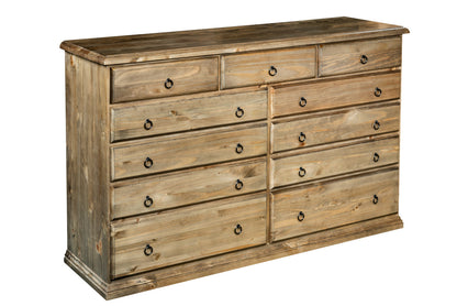 CRONULLA 11 DRAWER LOWBOY - 1100(H) x 1800(W) x 440(D) - BALTIC , WALNUT , GREYWASH (PICTURED)