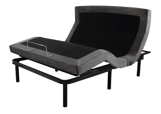 KING NAWAMBA (MODEL:AB350) (2 x LONG SINGLE) FABRIC ADJUSTABLE BED  - CHARCOAL