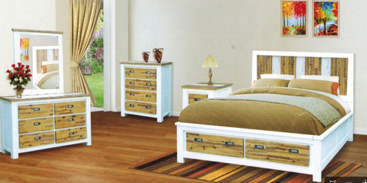 Meridien 2 Drawers Bedside Table (MODEL- 1-3-20-15-14-1)